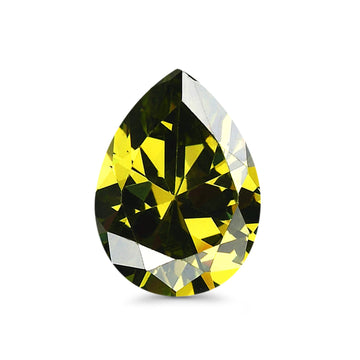 Pear Dark Peridot CZ Loose Gemstones (Pack of 5)